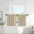 PONY DANCE Thermal Insulated Small Window Curtains Short Drapes by PONYDANCE