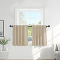Pony Dance Short Blackout Drapes 36 Inches Long, Room Darkening Drapes by PONYDANCE