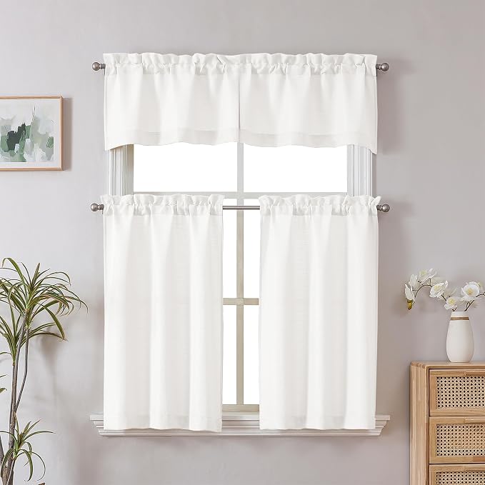 Chyhomenyc Cream Short Curtain Valance - Image 2