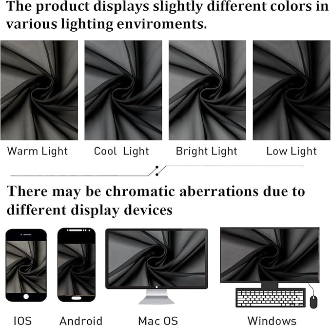 Lecloud Black Sheer Curtains 90 Inches Long 2 Panels, Light Filtering Privacy - Image 5