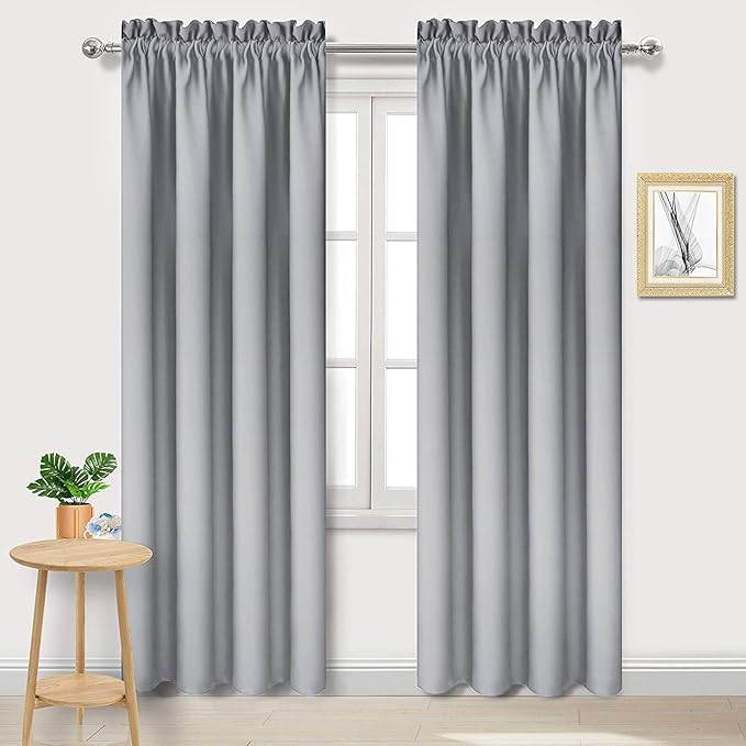 DWCN Blackout Curtains Room Darkening Thermal Insulated Bedroom Curtains Window by DWCN