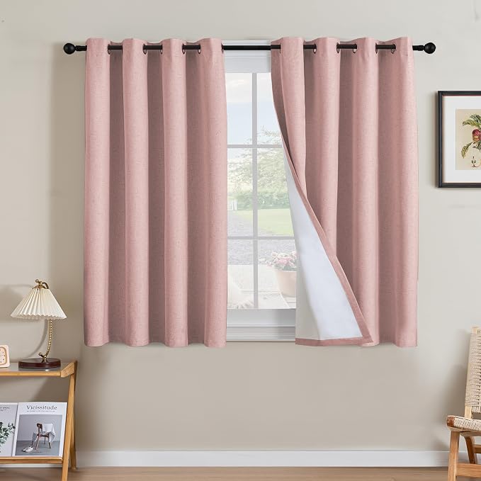 H.VERSAILTEX Linen Curtains 100% Blackout Curtains by HVERSAILTEX