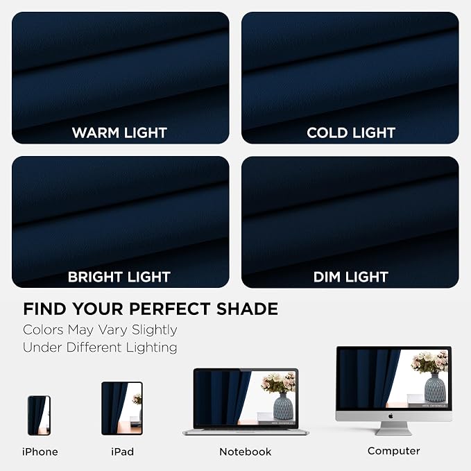 Joydeco Blackout Curtains 63 Inch Length 2 Panels Set, Thermal Insulated Long - Image 6