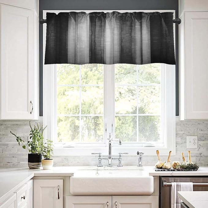 Emvency 2 Pack Valances Window Treatments, 52x12 Inch Rod Pocket Valances - Image 7