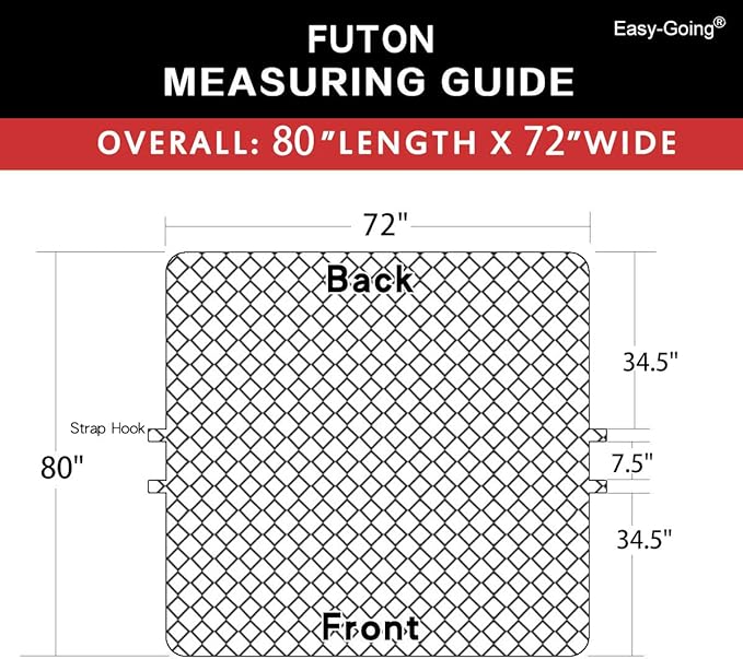 Easy-Going Futon Sofa Slipcover Reversible Sofa Cover Armless Cover Furniture - Image 7
