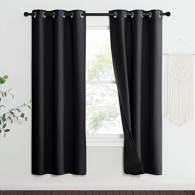 NICETOWN High-End Thermal Kitchen Curtains, Full Blackout Curtains 70 Inches - Image 2