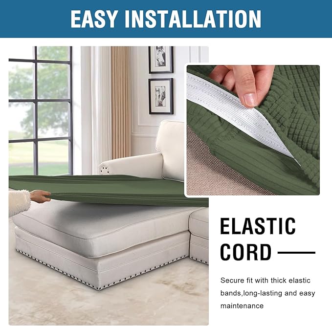 H.VERSAILTEX Super Stretch Individual Chaise Cover Sectional Couch Covers - Image 5