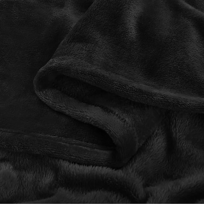 BEDELITE Fleece Blanket Black Full Blankets - Image 6