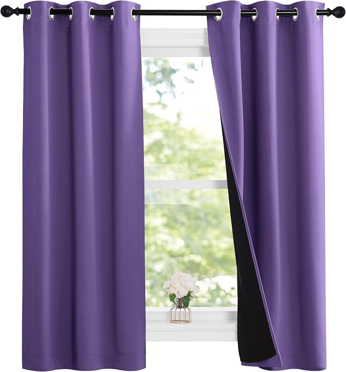 NICETOWN 100% Blackout Short Curtains by NICETOWN