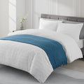 BOURINA Royal Blue Throw Blanket 50 x90 Inches Throw Textured Solid Soft Sofa by BOURINA