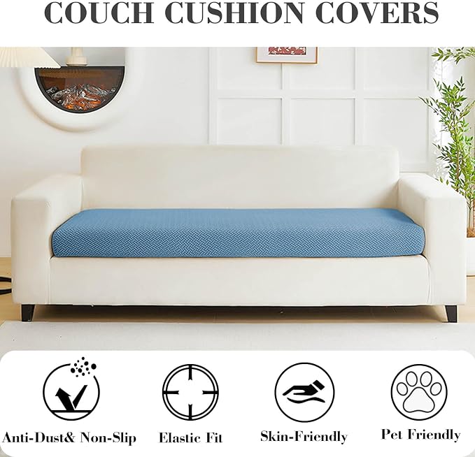 Couch Covers for 3 Cushion Sofa Pet Friendly Couch Cushion Covers Universal - Image 3