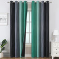 Estelar Textiler Black and Green Ombre Blackout Curtains 90 Inch Length by ESTELARTEXTILER