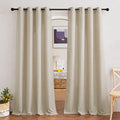 NICETOWN Light Filtering Linen Curtains 84 inch Long 2 Panels Set, Grommet by NICETOWN