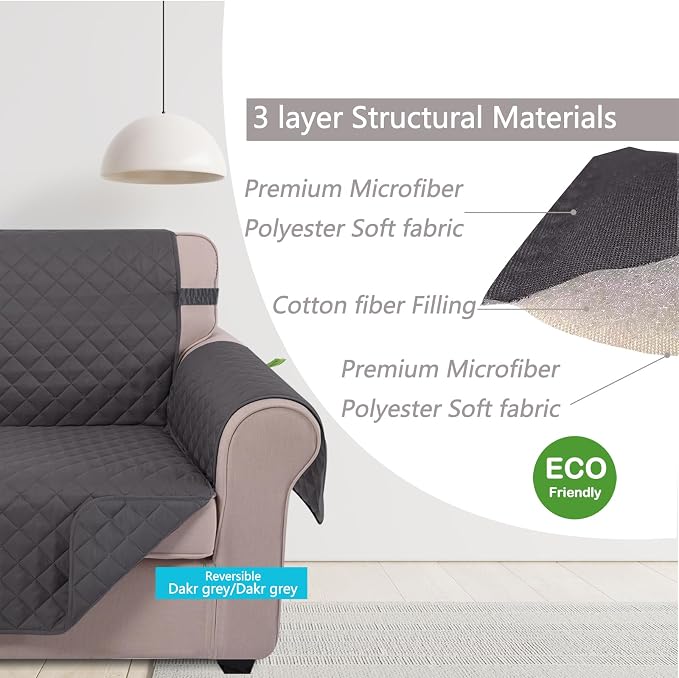 U-NICE HOME Reversible Sofa Cover Couch Cover - Image 4