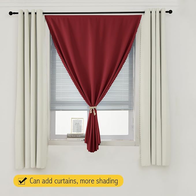 Self Adhesive Curtains, Stick Curtain Blackout Shades Window Cover Curtains - Image 9