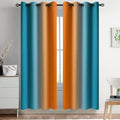 Yakamok Ombre Blue and Orange Curtains by Yakamok