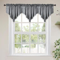 Molaxhome Swag Curtain 51 inch Length Rod Pocket Scalloped Curtain Valance by Molaxhome