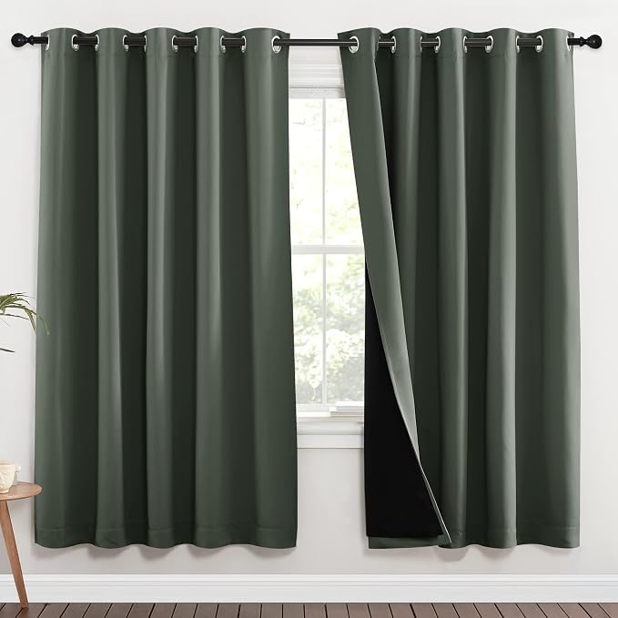 NICETOWN 100% Blackout Window Curtain Panels, Full Light Blocking Drapes by NICETOWN