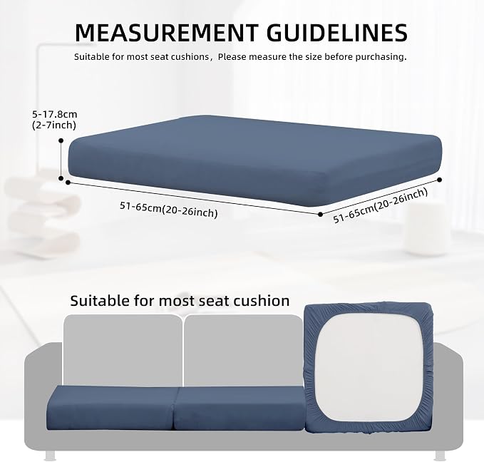 8Pcs Outdoor Cushion Covers, Patio Cushion Covers, Stretch Elastic Slipcovers - Image 3