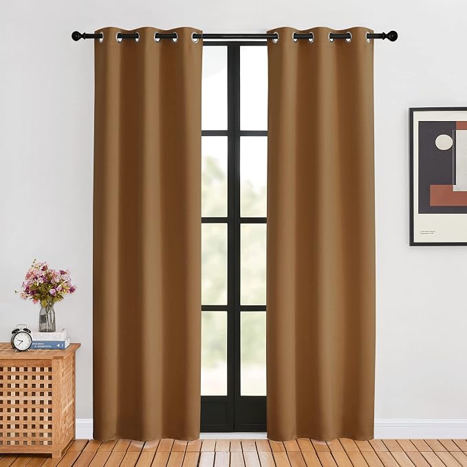 NICETOWN Window Curtain Panels, 1 Pair, 34 by 80-inch, Thermal Curtains by NICETOWN