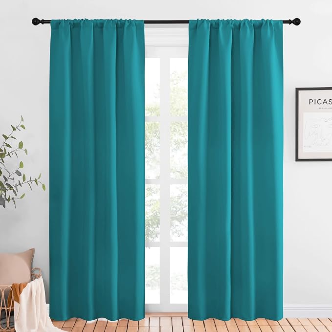 NICETOWN Peacock Blue Blackout Curtains Panels by NICETOWN