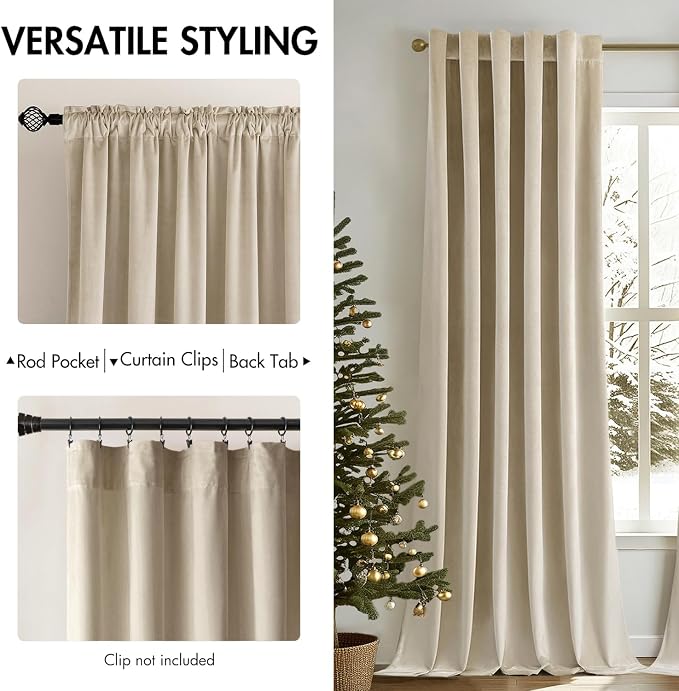 MIULEE Velvet Curtains 96 inches - Image 2