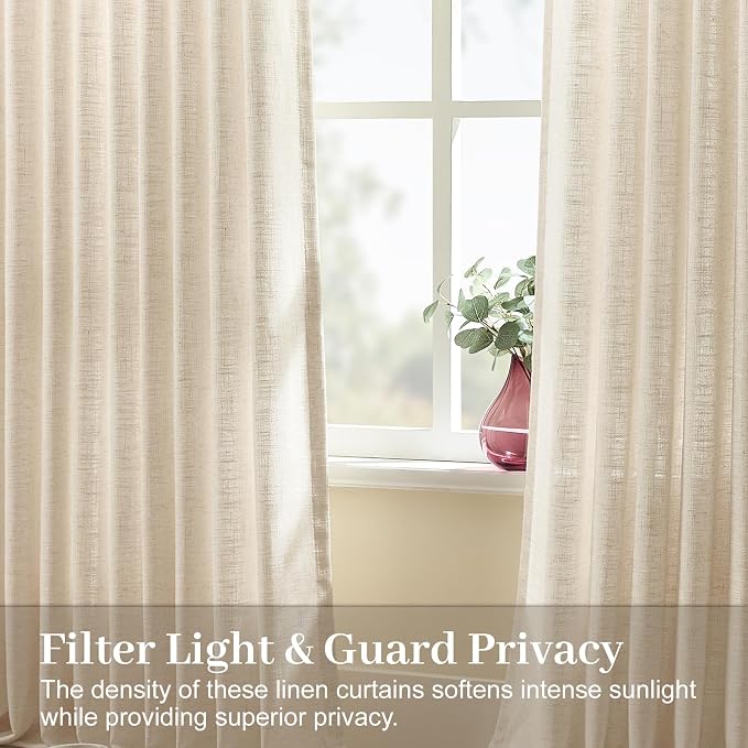 IVAPUPU Pinch Pleated Curtains 90 Inch Long - Image 2