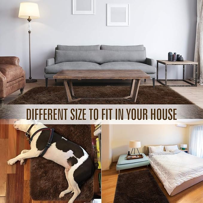 LOCHAS Ultra Soft Indoor Modern Area Rugs Fluffy Living Room Carpets - Image 7
