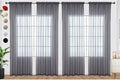 SpaceDresser Grey Sheer Curtains 4 Panels Rod Pocket Semi-Sheer Curtain 63 by SpaceDresser