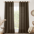 LAMIT Dark Brown Linen Curtains by LAMIT