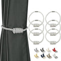 BEL AVENIR Magnetic Curtain Tiebacks, Decorative Drapery Holdbacks Modern Woven by BELAVENIR
