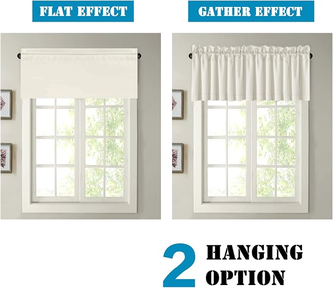H.VERSAILTEX Blackout Valances for Windows, Kitchen Curtains Valances for - Image 6