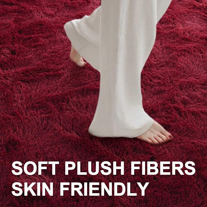 Area Rugs for Living Room, 4x6 Feet Soft Fluffy Shagg Plush Rug High Pile Large - Image 4
