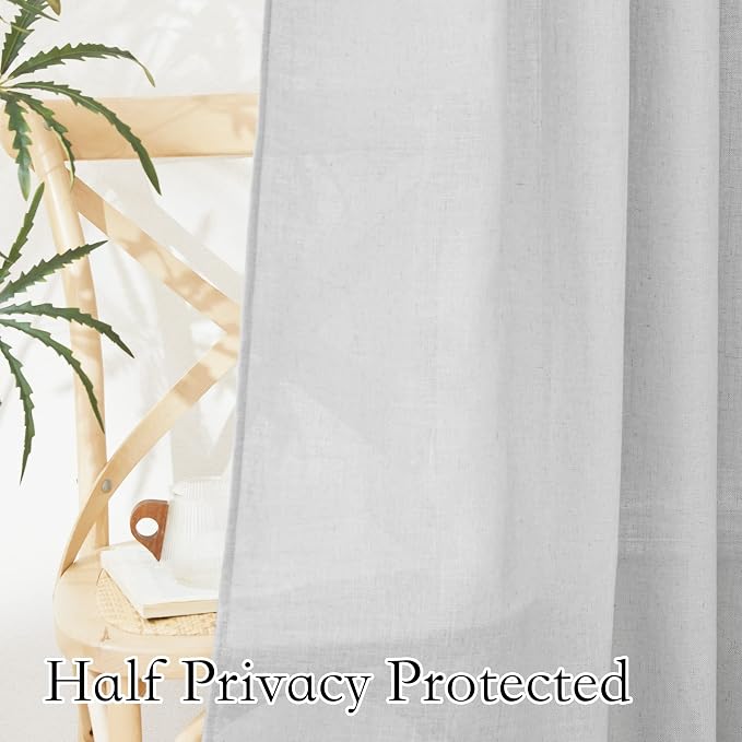 RYB HOME Sheer Curtains for Kitchen - Image 4