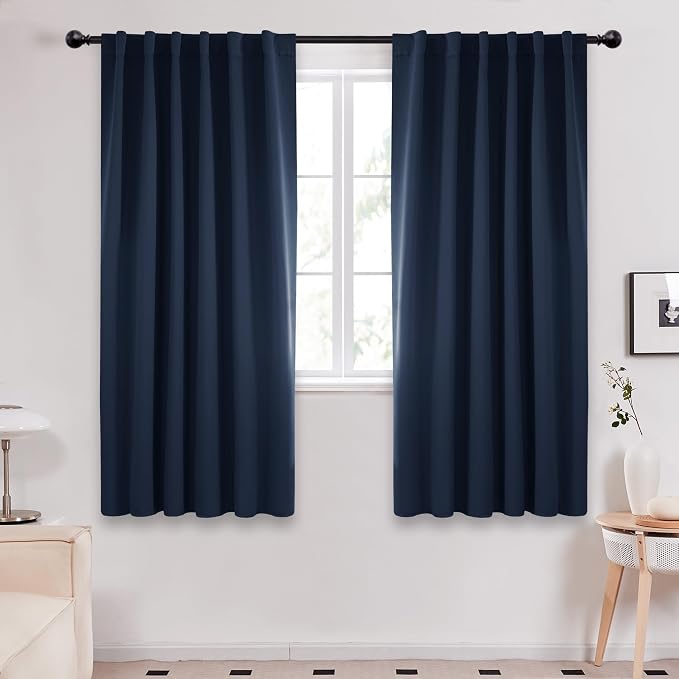 Deconovo Blackout Curtains, Thermal Insulated, W52 x L63 2 Panels, Back Tab by Deconovo