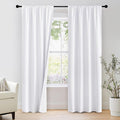 NICETOWN Bedroom 100% Blackout Curtains, 2 Panels, 34 by 84, Snow White by NICETOWN