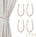 Hion 4 Pcs Boho Curtain Tiebacks, Wood Beads Curtain Holdbacks, Outdoor by Hion