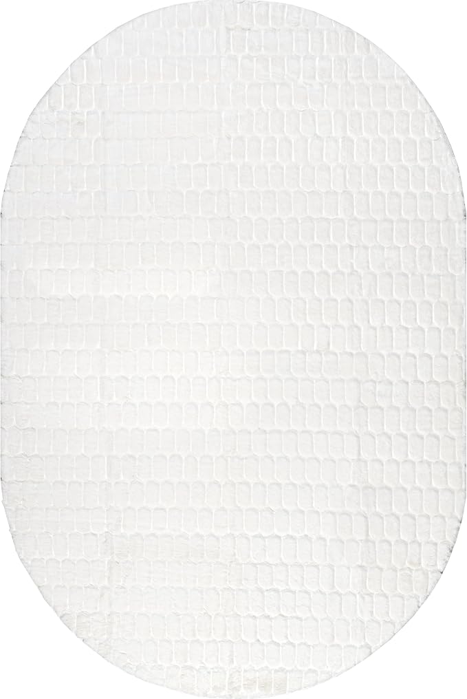 Nuloom Nia White/Ivory, Cozy Shag, Fluffy and Soft, High Traffic, Stain - Image 5