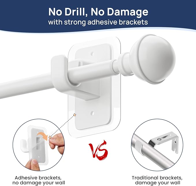 ENJOYBASICS No Drill Curtain Rods - Image 2
