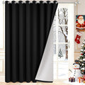 Yakamok Black Room Darkening 100% Blackout Curtains Grommet Extra Wide Window by Yakamok