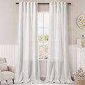 Off White Linen Curtains 84 inches Long by Nanspring