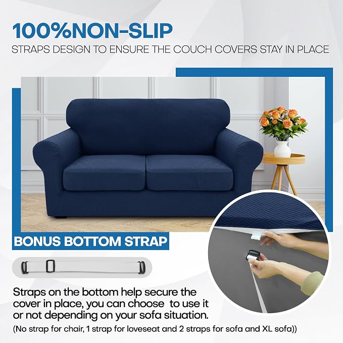 XINEAGE 2026 New 4 Pieces Extra Large Couch Covers - Image 5