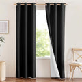 NICETOWN Vintage Open Linen Weave Flax Thermal Curtains, 100% Blackout Curtains by NICETOWN