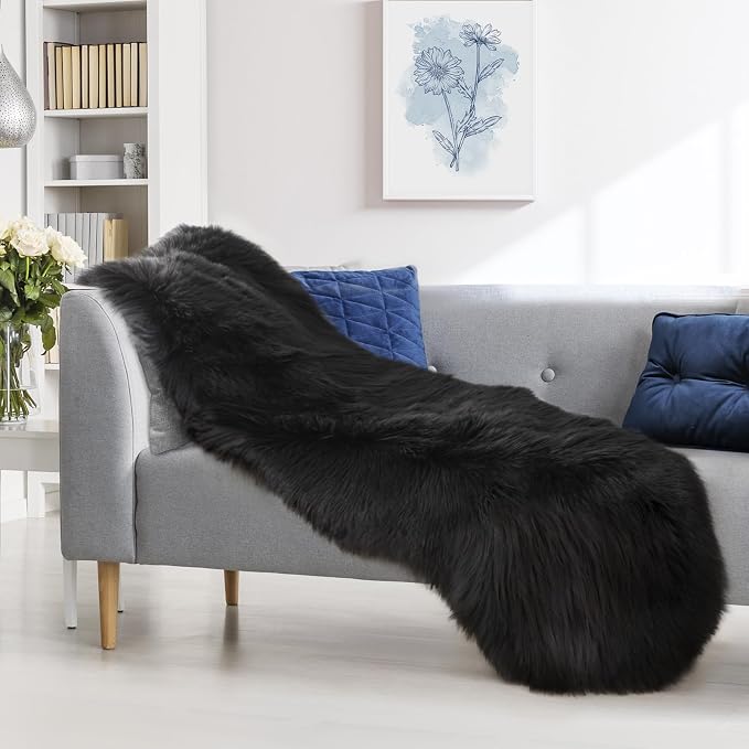 Ciicool Ultra Soft Faux Sheepskin Fur Rug Fluffy Rug - Image 7