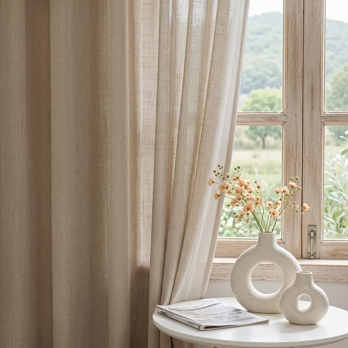MYSKY HOME Taupe Curtains 96 Inches Long - Image 7