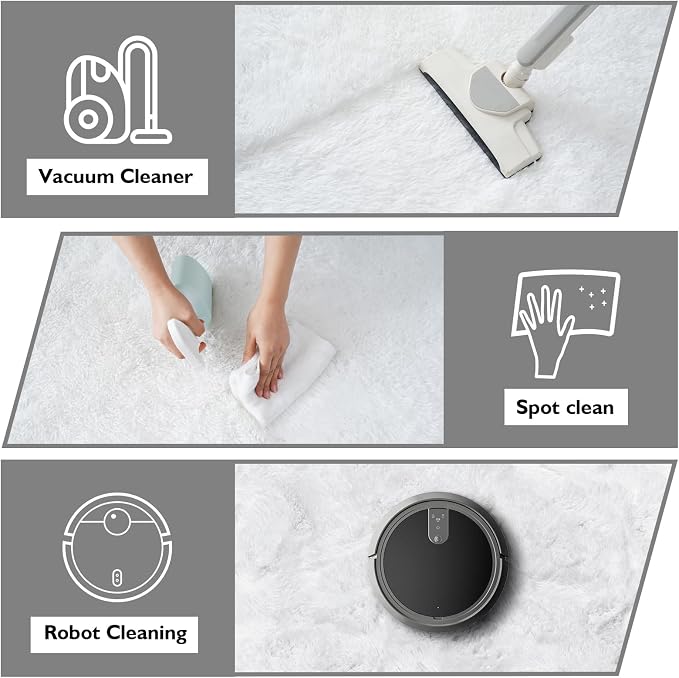 yulidayang White Fluffy Round Area Rugs - Image 5