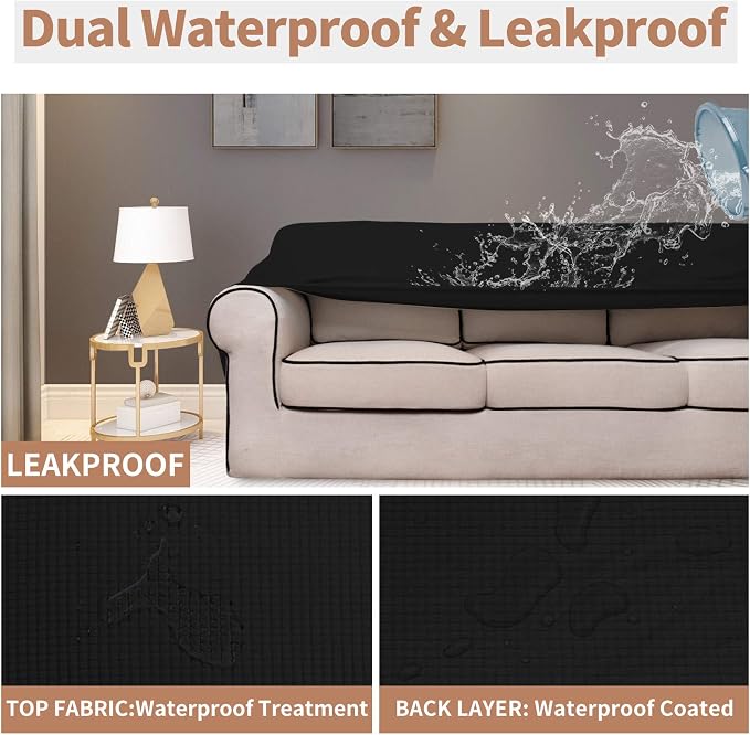 Easy-Going 100% Waterproof Couch Cover, Dual Waterproof Sofa Cover, Stretch - Image 3
