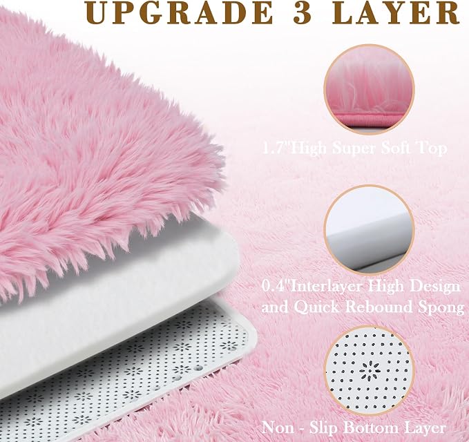 Super Soft Shaggy Area Rugs for Bedroom 4x6 Feet, Shaggy Plush Living Room Shag - Image 4