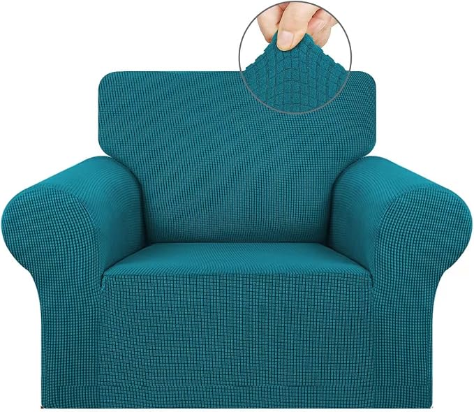 KEKUOU Stretch Single Sofa Slipcover 1 Piece Couch Sofa Cover Furniture by KEKUOU