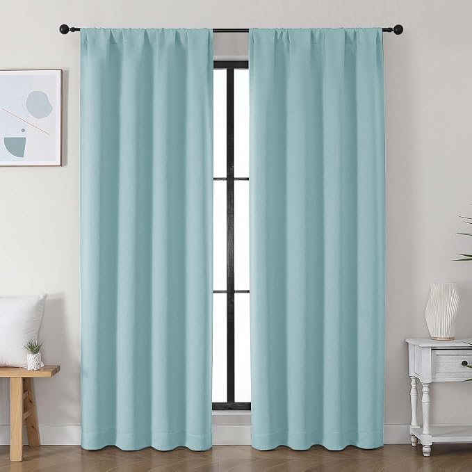 Simplebrand Ava Aqua Blackout Curtains by Simplebrand